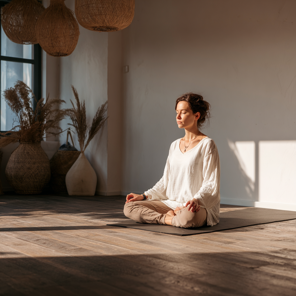 Practică yoga în natură